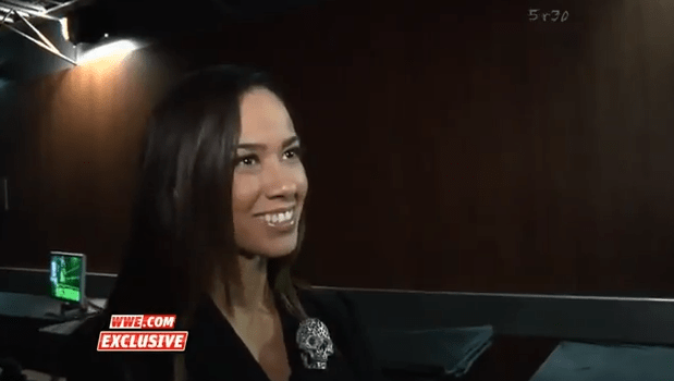 AJ Lee Avoids Tough Questions Backstage At&nbsp;Summerslam