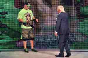 Cena - Flair - RAW - World Title Belt