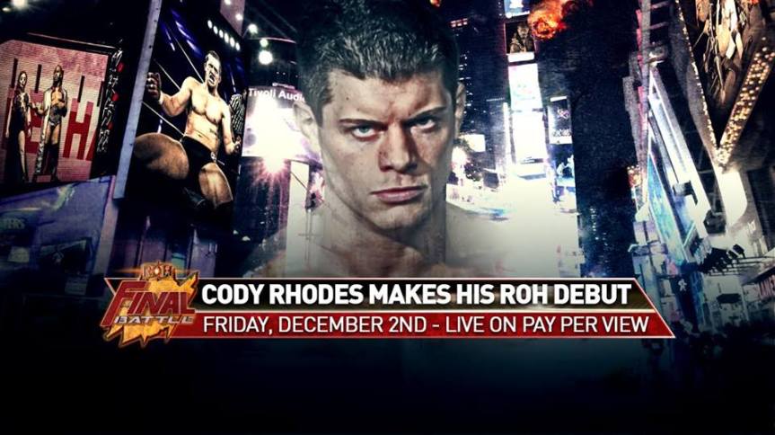 Cody Rhodes To Make ROH Debut At Final&nbsp;Battle