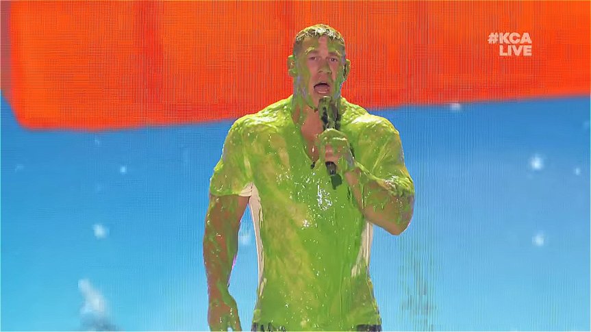 John Cena Gets Slimed at the End of 2018 Kids Choice Awards&nbsp;(Video)