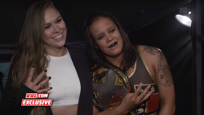 Ronda Rousey Celebrates With New NXT Women’s Champion Shayna Baszler Backstage After Her Big Win&nbsp;(Video)