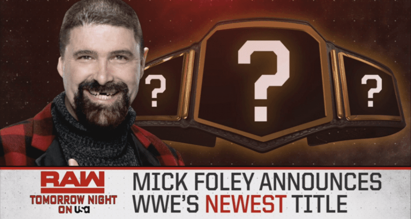 Mick Foley To Introduce New Title On&nbsp;RAW
