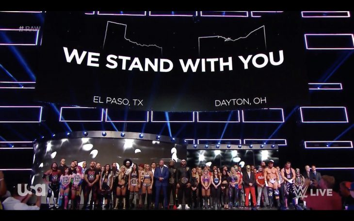 WWE Pays Tribute To El Paso and Dayton Shooting Victims On RAW&nbsp;(Video)