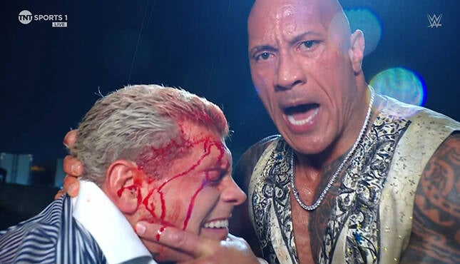 The Rock Viciously Assaults Cody Rhodes To End WWE&nbsp;RAW