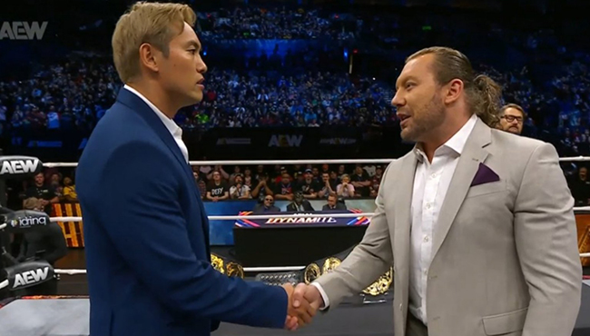 Omega vs. Okada Set for AEW All In 2025 in Blockbuster Title Unification&nbsp;Match